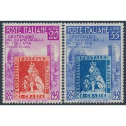 ITALY - 1951 Anniversary of Tuscany Stamps set of 2, MNH – Michel # 826-827