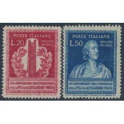 ITALY - 1949 Alessandro Volta set of 2, MNH – Michel # 784-785