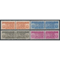 ITALY - 1953 Concessional Parcel Stamps set of 4, winged wheel watermark, MNH – Michel # PG1-PG4