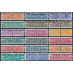 ITALY - 1955 Concessional Parcel Stamps set of 18, stars watermark, MNH – Michel # PG5-PG21+PG18y