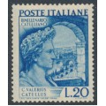 ITALY - 1949 20L blue Gaius Valerius Catullus, MNH – Michel # 786