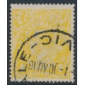 AUSTRALIA - 1916 4d lemon-yellow KGV, single watermark, used – ACSC # 110C AUSTRALIA - 1916 4d lemon-yellow KGV, single watermark, used – ACSC # 110C
