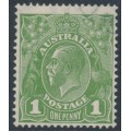 AUSTRALIA - 1931 1d pale green KGV, inverted CofA watermark, used – ACSC # 82Aa