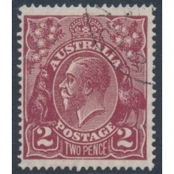 AUSTRALIA - 1927 2d red-brown KGV, SM watermark, p.14¼:14, CTO – ACSC # 98Aw AUSTRALIA - 1927 2d red-brown KGV, SM watermark, p.14¼:14, CTO – ACSC # 98Aw