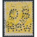 AUSTRALIA - 1916 4d lemon-yellow KGV, perf. OS NSW, used – ACSC # 110Cb AUSTRALIA - 1916 4d lemon-yellow KGV, perf. OS NSW, used – ACSC # 110Cb