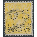 AUSTRALIA - 1916 4d pale lemon-yellow KGV, perf. OS NSW, used – ACSC # 110Cb AUSTRALIA - 1916 4d pale lemon-yellow KGV, perf. OS NSW, used – ACSC # 110Cb
