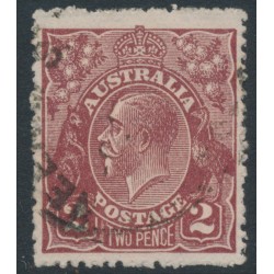 AUSTRALIA - 1924 2d brown KGV, coarse mesh paper, used – ACSC # 97Aaa