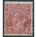 AUSTRALIA - 1924 2d red-brown KGV, single watermark, CTO – ACSC # 97Aw
