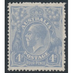AUSTRALIA - 1922 4d dull blue KGV, single watermark, MH – ACSC # 112C