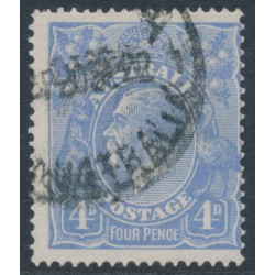 AUSTRALIA - 1922 4d deep ultramarine KGV, single watermark, used – ACSC # 112B
