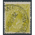 AUSTRALIA - 1929 4d olive KGV, 'extended SE corner' [3R53], used – ACSC # 116A(3)o