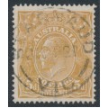 AUSTRALIA - 1917 5d brown KGV, 'damaged NE [state II]' [1L59], used – ACSC # 123Esa
