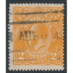 AUSTRALIA - 1920 2d intense yellow-orange [aniline] KGV, used – ACSC # 95D