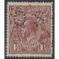 AUSTRALIA - 1919 1½d brown KGV, LM watermark, perf. OS, MH – ACSC # 86Bba