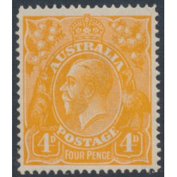 AUSTRALIA - 1915 4d orange [aniline] KGV, inverted watermark, MH – ACSC # 110Aa
