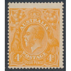 AUSTRALIA - 1919 4d orange KGV, single watermark, MH – ACSC # 110H