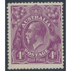 AUSTRALIA - 1921 4d violet KGV, single watermark, MH – ACSC # 111A