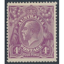 AUSTRALIA - 1921 4d dull violet KGV, single watermark, MH – ACSC # 111A