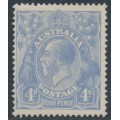 AUSTRALIA - 1922 4d pale ultramarine KGV, single watermark, MH – ACSC # 112A AUSTRALIA - 1922 4d pale ultramarine KGV, single watermark, MH – ACSC # 112A