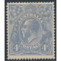 AUSTRALIA - 1922 4d dull blue KGV, single watermark, MH – ACSC # 112C AUSTRALIA - 1922 4d dull blue KGV, single watermark, MH – ACSC # 112C