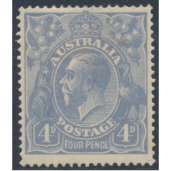AUSTRALIA - 1922 4d dull blue KGV, single watermark, MH – ACSC # 112C