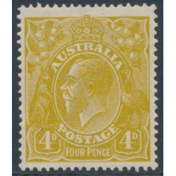 AUSTRALIA - 1924 4d olive KGV, single watermark, MH – ACSC # 114A