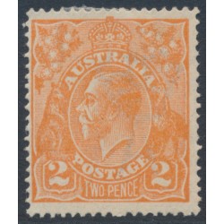 AUSTRALIA - 1920 2d brown-orange KGV, single watermark, MH – ACSC # 95A