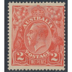 AUSTRALIA - 1922 2d scarlet KGV, single watermark, MH – ACSC # 96A