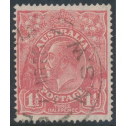 AUSTRALIA - 1926 1½d pink KGV, SM watermark, p.14¼:14, used – ACSC # 91C