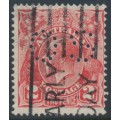 AUSTRALIA - 1933 2d red KGV Head, CofA watermark, perf. OS, used – ACSC # 103B