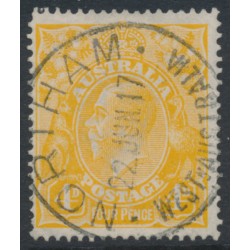 AUSTRALIA - 1917 4d pale orange-yellow KGV, single watermark, used – ACSC # 110E