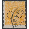 AUSTRALIA - 1923 ½d orange KGV, 'flaws in LVT [early state]', used – ACSC # 66A(8)s+bb
