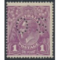 AUSTRALIA - 1922 1d purple KGV, perf. OS, MH – ACSC # 76Dbc AUSTRALIA - 1922 1d purple KGV, perf. OS, MH – ACSC # 76Dbc