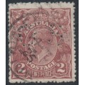AUSTRALIA - 1924 2d brown KGV, perf. OS, 'coarse mesh paper', used – ACSC # 97Aaa+bb AUSTRALIA - 1924 2d brown KGV, perf. OS, 'coarse mesh paper', used – ACSC # 97Aaa+bb