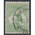 AUSTRALIA - 1913 ½d green Kangaroo, inverted 1st watermark, used – ACSC # 1Aa AUSTRALIA - 1913 ½d green Kangaroo, inverted 1st watermark, used – ACSC # 1Aa