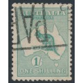 AUSTRALIA - 1915 1/- green Kangaroo, 2nd watermark, used – ACSC # 31A AUSTRALIA - 1915 1/- green Kangaroo, 2nd watermark, used – ACSC # 31A