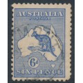AUSTRALIA - 1915 6d ultramarine Kangaroo, die II, 3rd watermark inverted, used – ACSC # 19Aa AUSTRALIA - 1915 6d ultramarine Kangaroo, die II, 3rd watermark inverted, used – ACSC # 19Aa