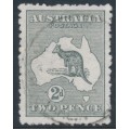 AUSTRALIA - 1913 2d grey Kangaroo, inverted 1st watermark, used – ACSC # 5Aa AUSTRALIA - 1913 2d grey Kangaroo, inverted 1st watermark, used – ACSC # 5Aa