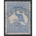 AUSTRALIA - 1915 6d deep ultramarine Kangaroo, 2nd watermark, used – ACSC # 18B AUSTRALIA - 1915 6d deep ultramarine Kangaroo, 2nd watermark, used – ACSC # 18B