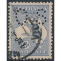 AUSTRALIA - 1915 6d ultramarine Kangaroo, 2nd watermark, perf. OS, used – ACSC # 18Aba AUSTRALIA - 1915 6d ultramarine Kangaroo, 2nd watermark, perf. OS, used – ACSC # 18Aba