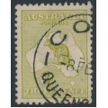 AUSTRALIA - 1915 3d pale olive-green Kangaroo, die II, 3rd watermark, used – ACSC # 13J AUSTRALIA - 1915 3d pale olive-green Kangaroo, die II, 3rd watermark, used – ACSC # 13J