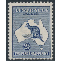 AUSTRALIA - 1913 2½d indigo Kangaroo, 1st watermark, MH – ACSC # 9A