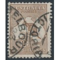 AUSTRALIA - 1913 2/- brown Kangaroo, 1st watermark, used – ACSC # 35A AUSTRALIA - 1913 2/- brown Kangaroo, 1st watermark, used – ACSC # 35A