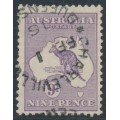 AUSTRALIA - 1915 9d violet Kangaroo, 2nd watermark, used – ACSC # 25A AUSTRALIA - 1915 9d violet Kangaroo, 2nd watermark, used – ACSC # 25A