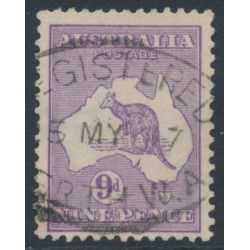 AUSTRALIA - 1915 9d violet Kangaroo, 2nd watermark, used – ACSC # 25A