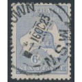 AUSTRALIA - 1921 6d ultramarine Kangaroo, die IIB, 3rd watermark, used – ACSC # 20A AUSTRALIA - 1921 6d ultramarine Kangaroo, die IIB, 3rd watermark, used – ACSC # 20A