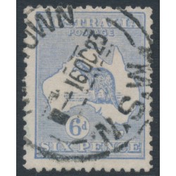 AUSTRALIA - 1921 6d ultramarine Kangaroo, die IIB, 3rd watermark, used – ACSC # 20A