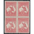 AUSTRALIA - 1914 1d red Kangaroo, die IIA, 1st watermark, B/4, MH/MNH – ACSC # 4A AUSTRALIA - 1914 1d red Kangaroo, die IIA, 1st watermark, B/4, MH/MNH – ACSC # 4A