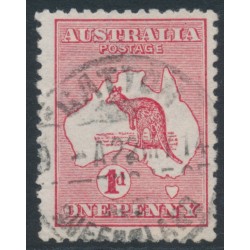 AUSTRALIA - 1913 1d pale red Kangaroo, die II, inverted watermark, used – ACSC # 3Ba