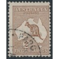 AUSTRALIA - 1913 2/- brown Kangaroo, 1st watermark, used – ACSC # 35A AUSTRALIA - 1913 2/- brown Kangaroo, 1st watermark, used – ACSC # 35A